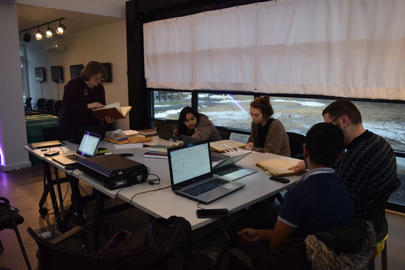 Sarah K. Hermans providing a workshop and research session with the 2018 Winter Session team