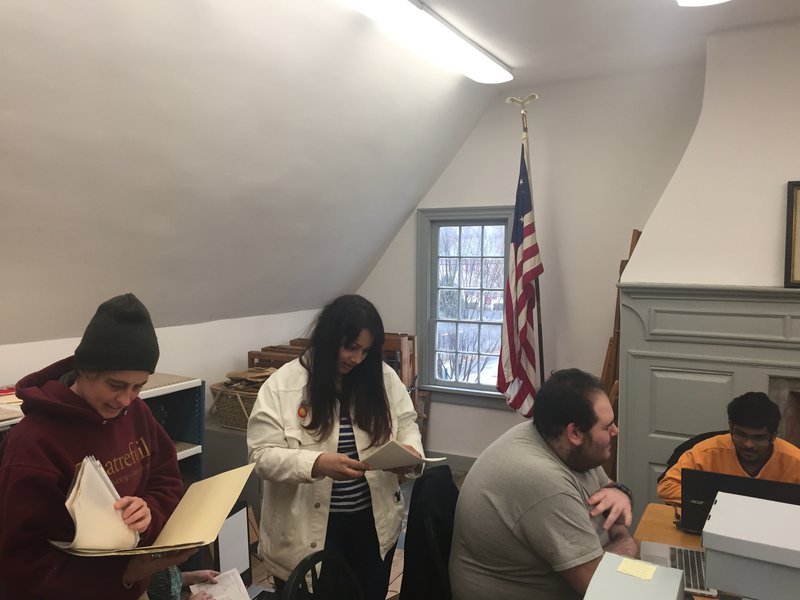 Winter Session 2017 Team in the archives at Historic Red Hook